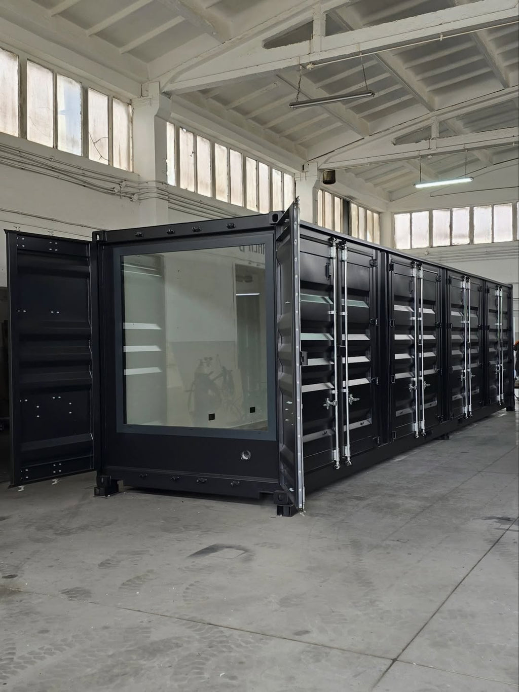 12m / 40ft Full Side-Opening Container with Glazed End