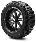 MODZ® 14" Assault Glossy Black Ball Mill – Lifted Tires & Wheels Combo