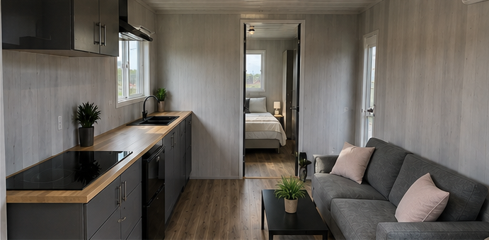 6M / 20FT Mobile Container Home on Trailer