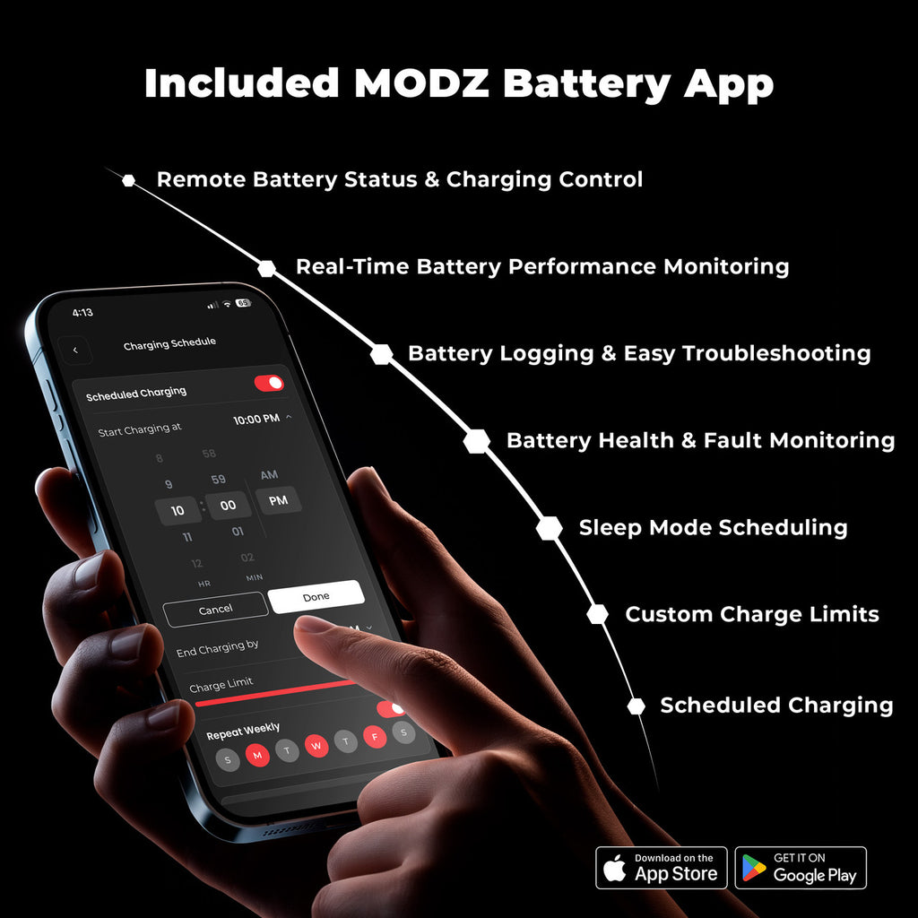 MODZ® Universal 48V (51.2V) 105Ah Nano Lithium Golf Cart Battery Bundle