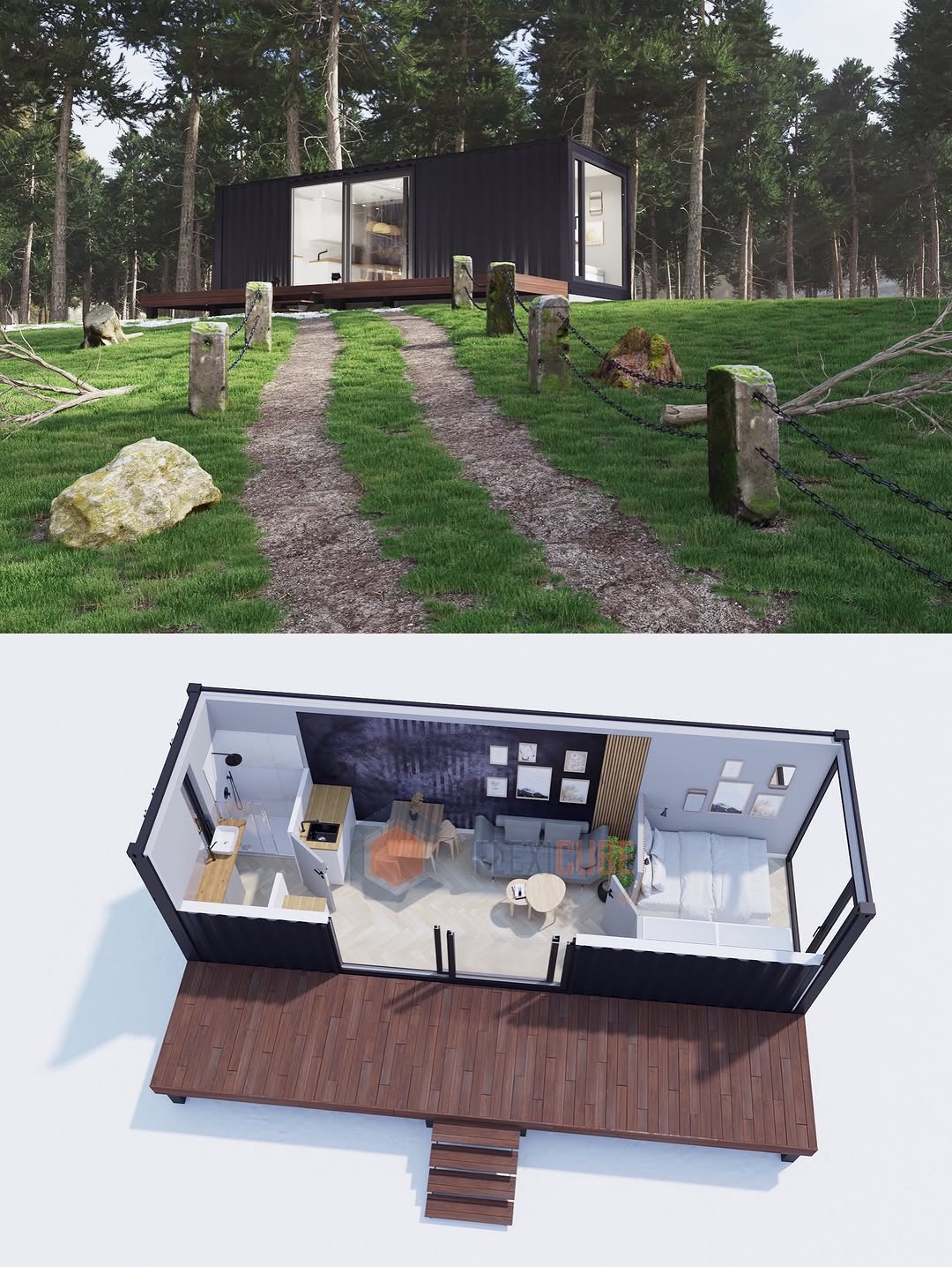 Mobile Container Office / Accommodation Unit on Wheels