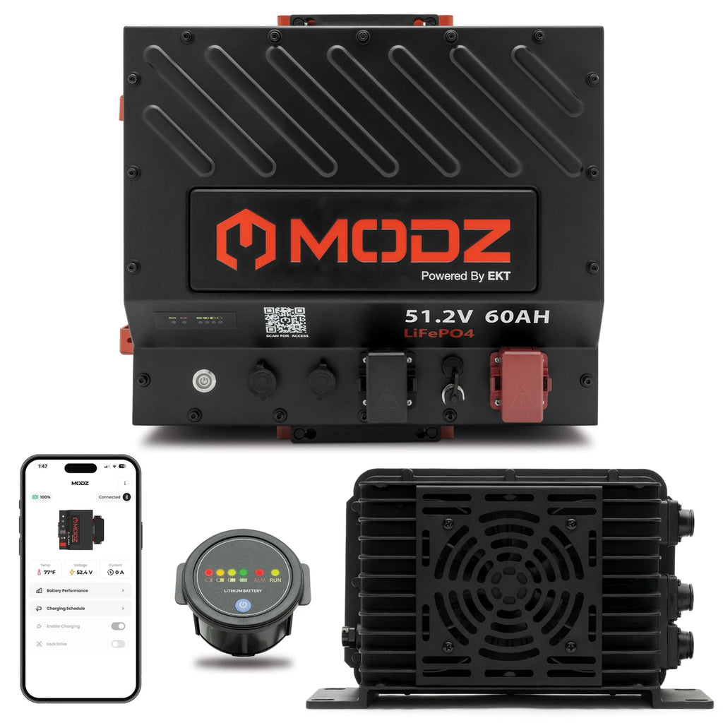 MODZ® Universal 36V (38.4V) 60Ah Nano Lithium Golf Cart Battery Bundle