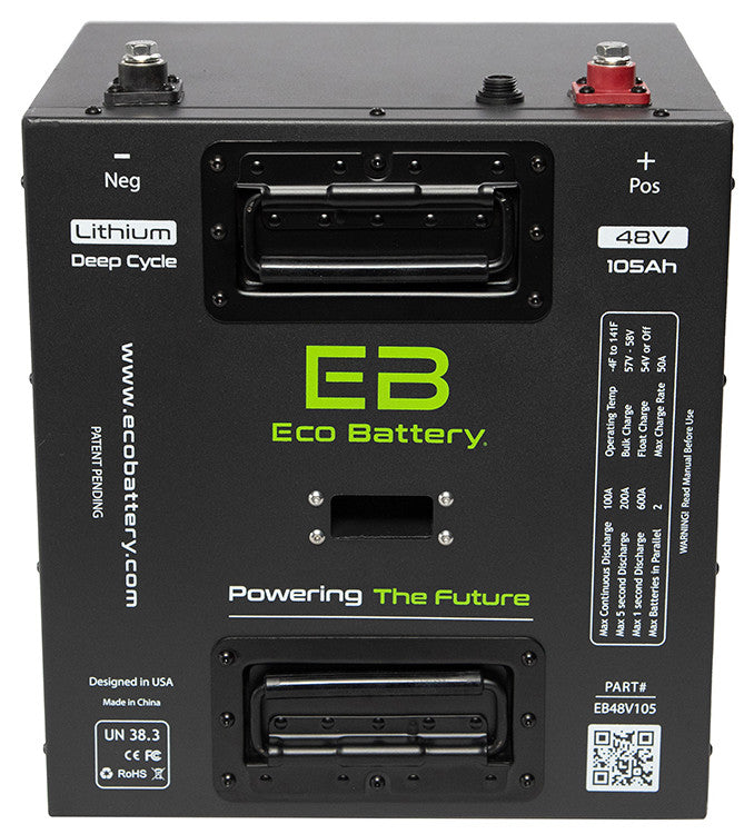 Eco Battery 48V (51V) 105Ah Gen3 Thru Hole Golf Cart Lithium Battery Bundle