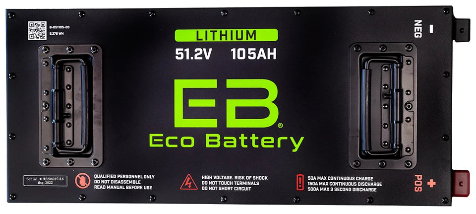 Eco Battery 48V (51V) 105Ah Gen3 “Skinny” Golf Cart Lithium Battery Bundle
