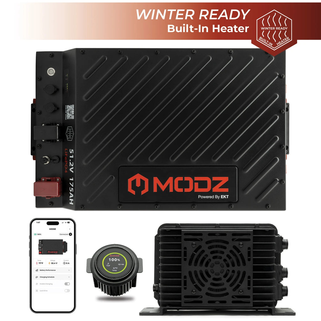 MODZ® Universal 48V (51.2V) 175Ah Blade Lithium Golf Cart Battery Bundle