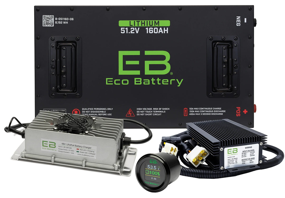 Eco Battery 48V (51V) 160Ah Gen3 Golf Cart Lithium Battery Bundle