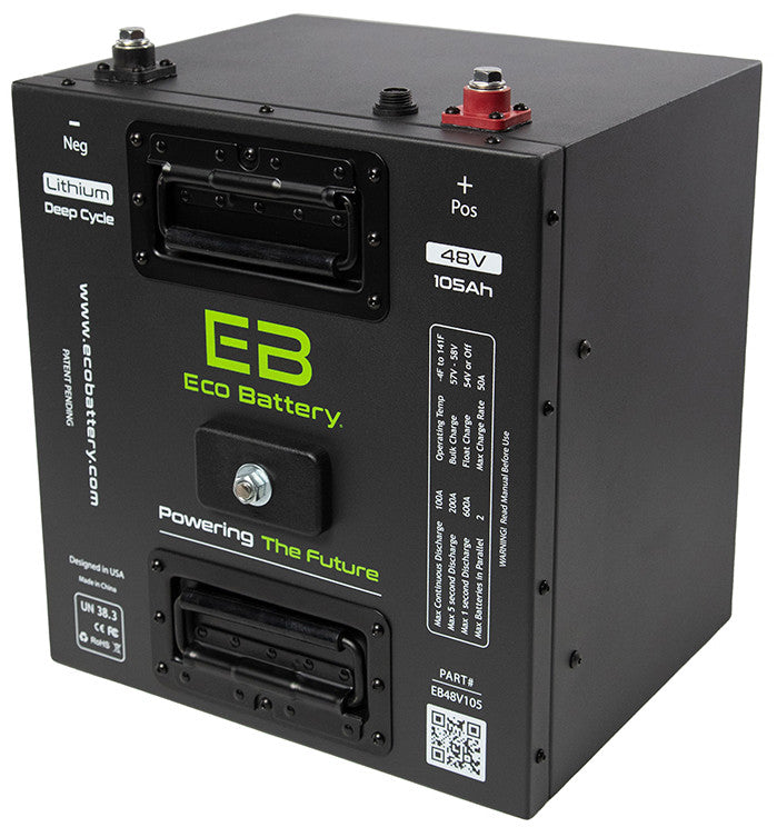 Eco Battery 48V (51V) 105Ah Gen3 Thru Hole Golf Cart Lithium Battery Bundle