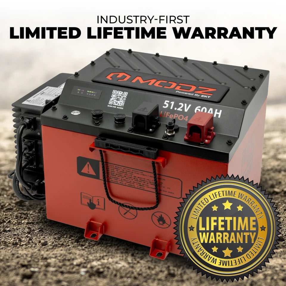 MODZ® Universal 48V (51.2V) 60Ah Nano Lithium Golf Cart Battery Bundle